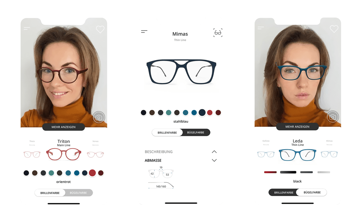 Headrix додаток з доповненою реальністю для примірки окулярів