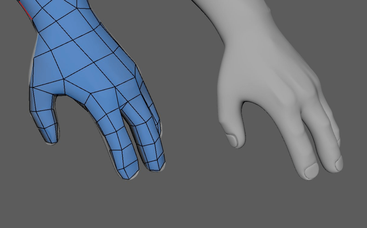 Ретопология Low и High Poly