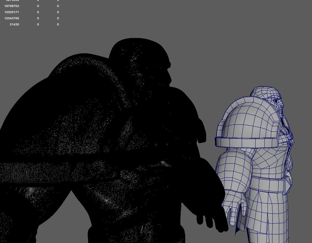 Сравнение low poly и high poly